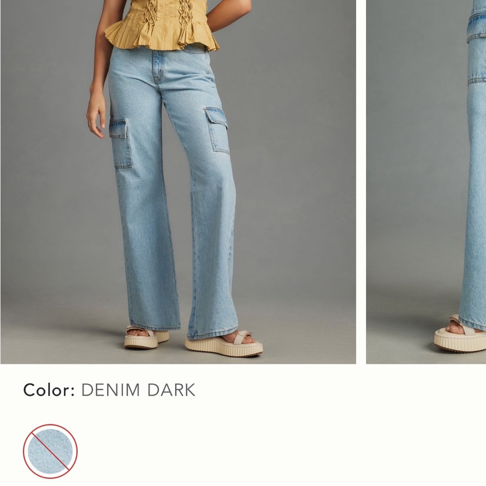 Unpublished at Anthropologie Women's Denim Cargo Jeans